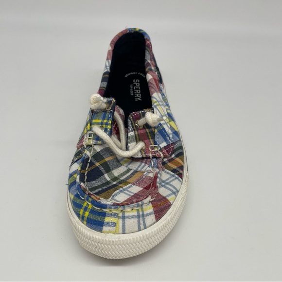 Women's Sperry Lounge Away Madras Boat Shoes Plaid Top-Slider Size 8 - Picture 5 of 14
